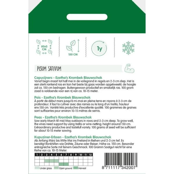 Capucijners Ezethas Blauwschok 100 G 2 Capucijners Ezethas Blauwschok 100 G - Afbeelding 2