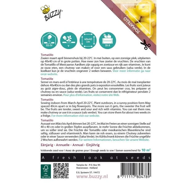 Tomatillo - Aardkers (Exoot) Physalis Ixocarpa 2 Tomatillo - Aardkers (Exoot) Physalis Ixocarpa - Afbeelding 2